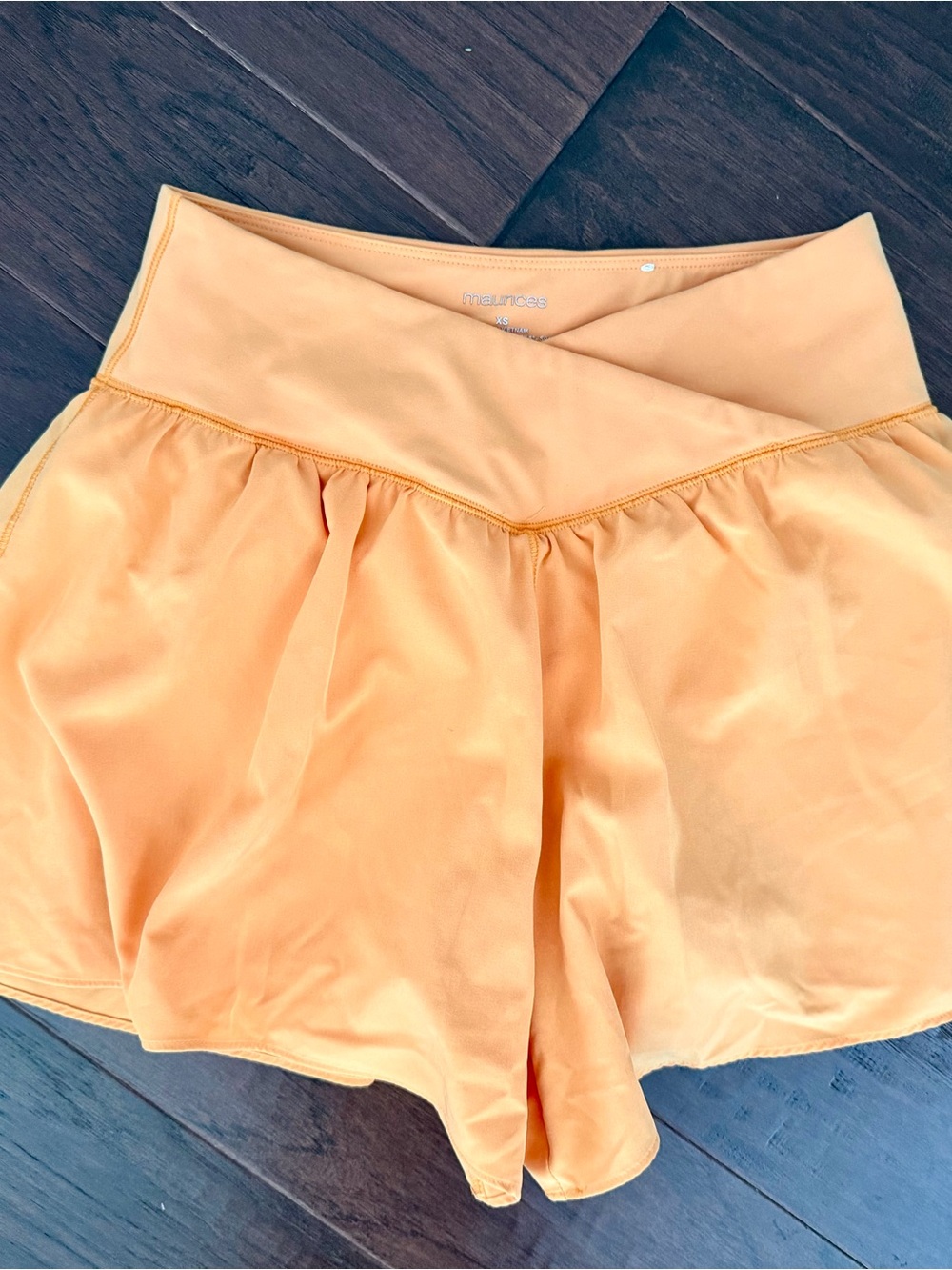 Maurices Peach Crossover Waist Athletic Skort Shorts